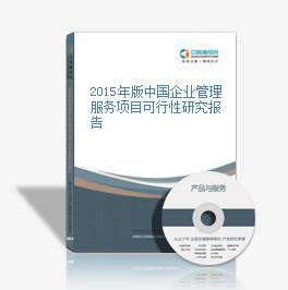 2015年企業(yè)管理服務(wù)項(xiàng)目可行性研究報(bào)告